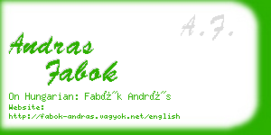 andras fabok business card